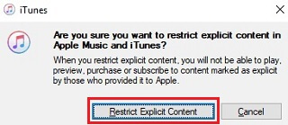 Restrict Explicit Content