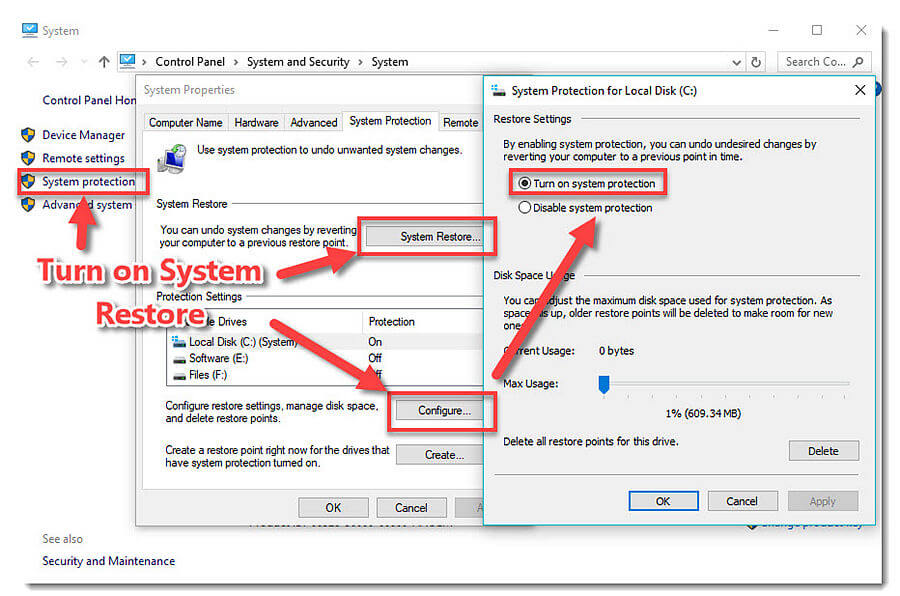 Set Up A Windows Restore