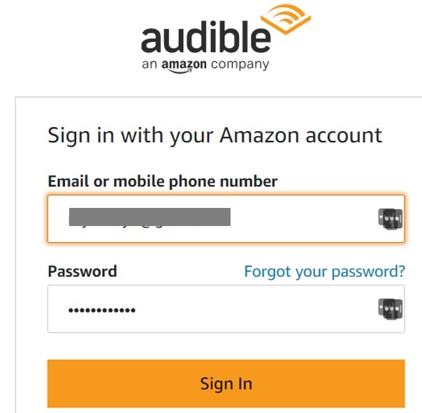 Sign In Audible