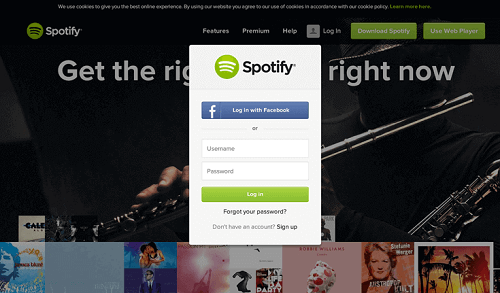 Sign Up Spotify