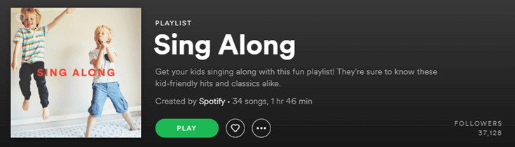 Sing Along Playlist