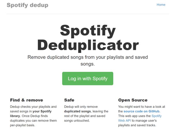 Spotify Dedup Log in
