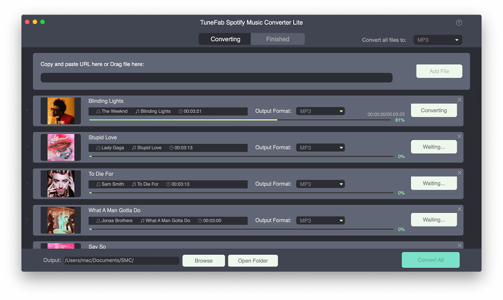 Select Output Music Parameters