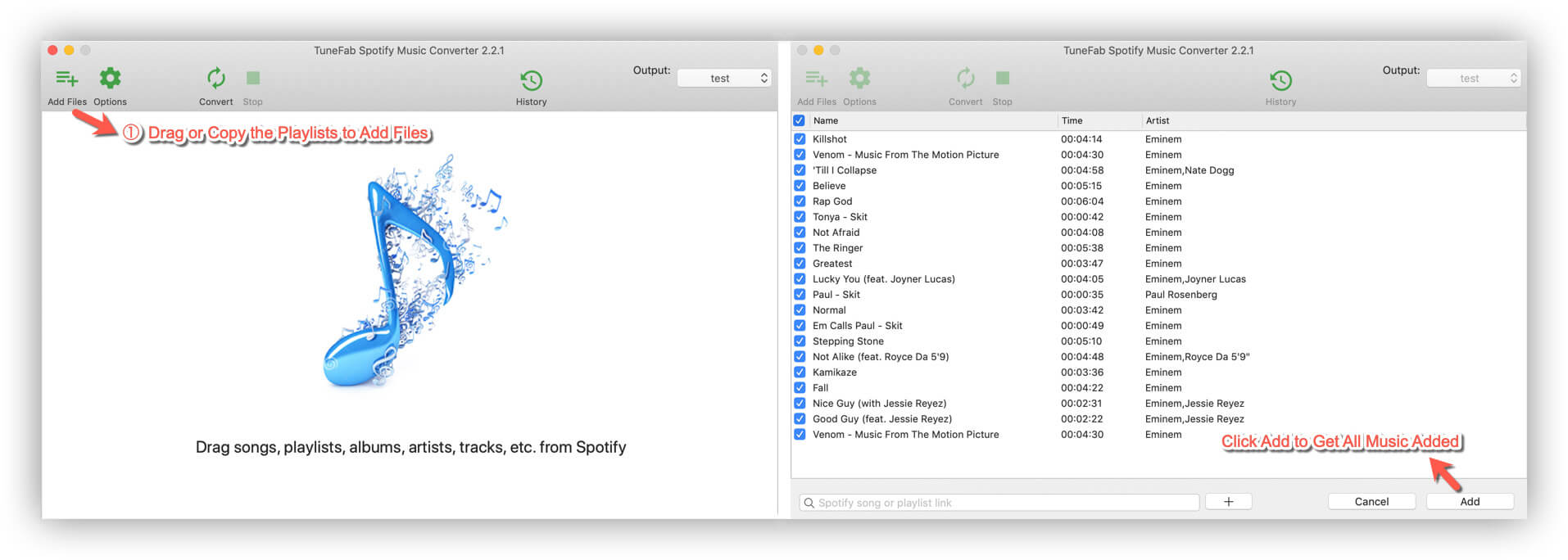 Add Spotify Music to TuneFab Spotify Music Converter