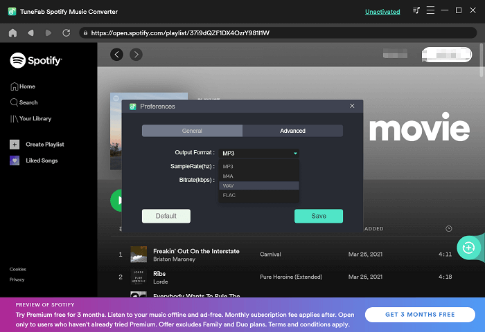 TuneFab Spotify Music Converter Adjust Quality