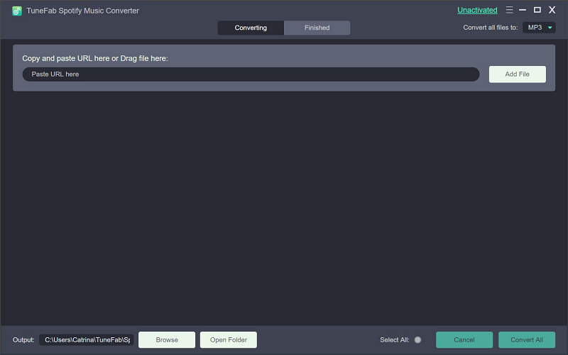 Main Interface of TuneFab Spotify Music Converter