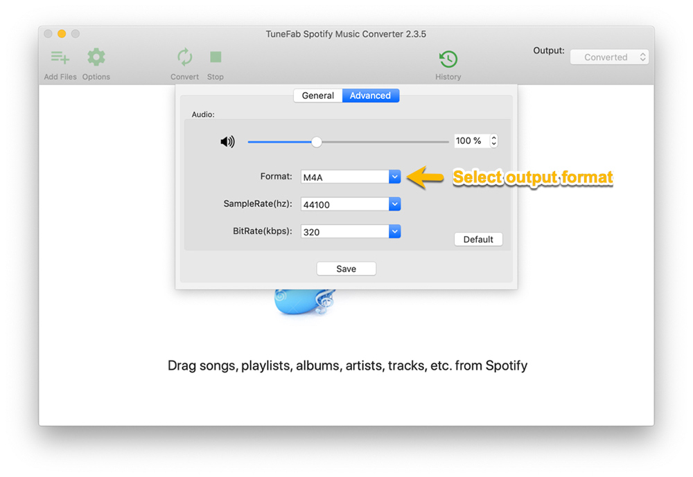 Select Output Format