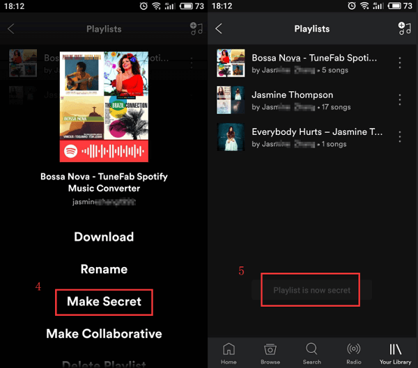 Spotify Playlist Make Secret Android