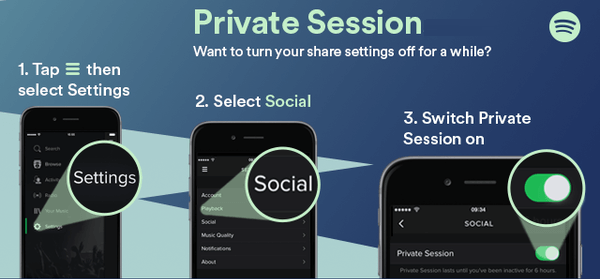 private session on spotify