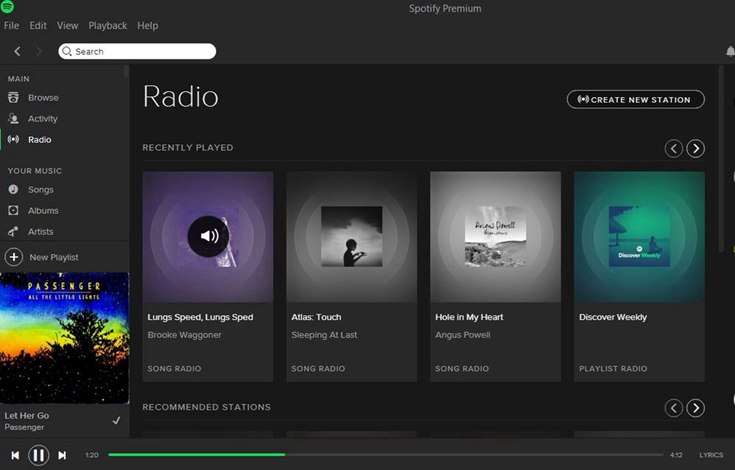 Radio Station of Spotify