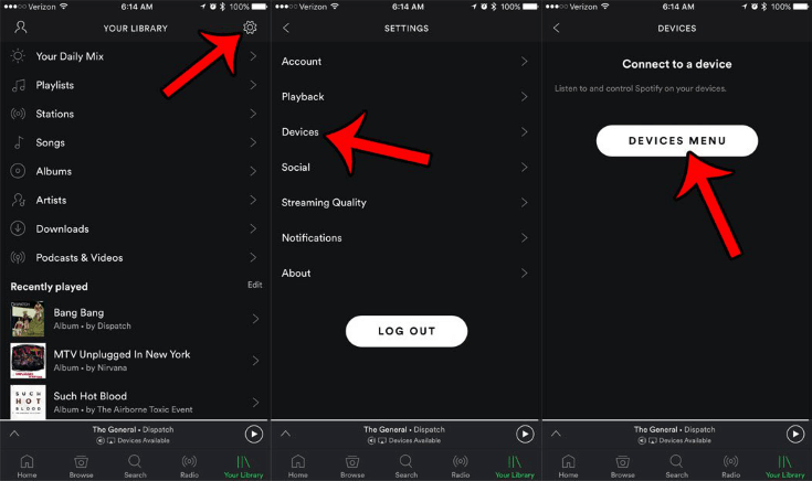 Spotify Select Device to Connect