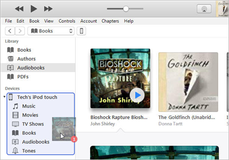 Sincronización manual de libros en audio con el iPod
