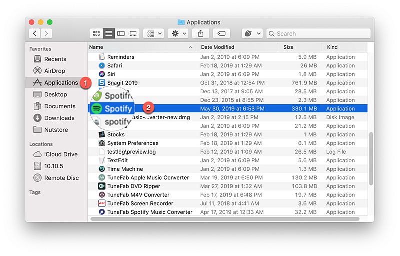 Uninstall Spotify on Mac