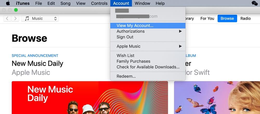 View Apple Music Account on Mac