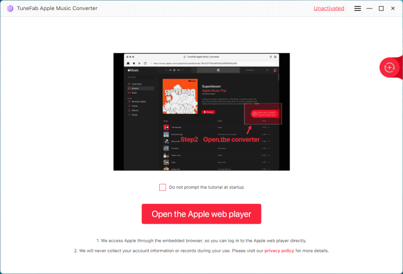 Enter Apple Music Web Player