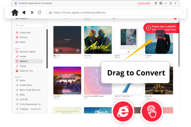 Drag and Drop to Convert Apple Music