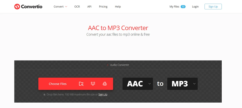 Convertio Convert AAC to MP3