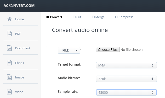 Aconvert AAX to MP3 Converter