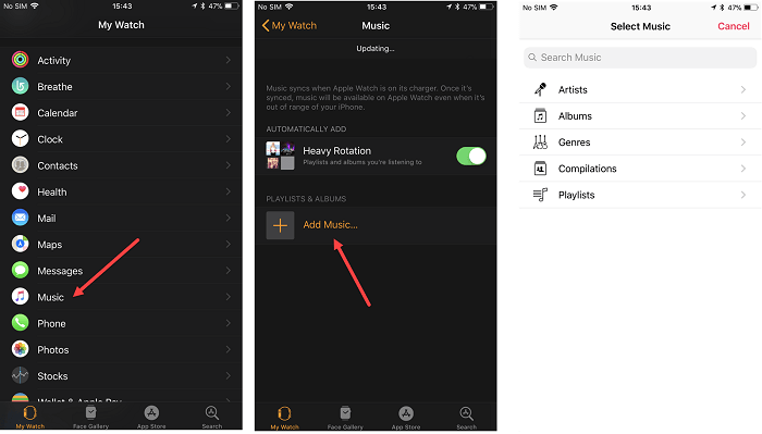 Add Music to Apple Watch