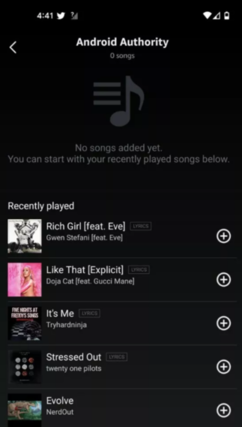 Add Songs to the Playlist on Android 