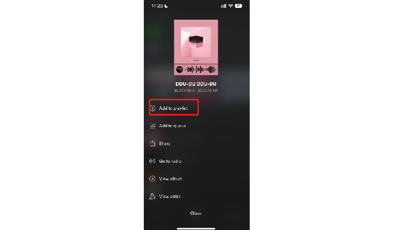 Add Songs to Playlists on Mobile
