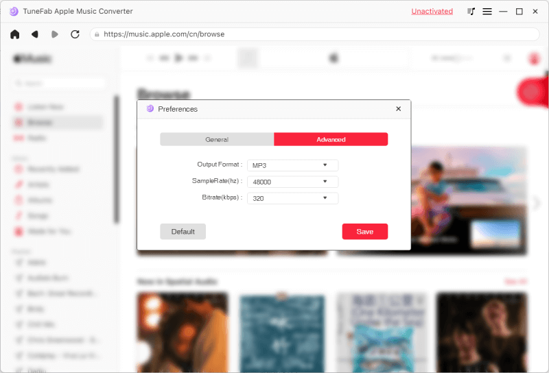 Choose Output Parameters in Advanced Tag