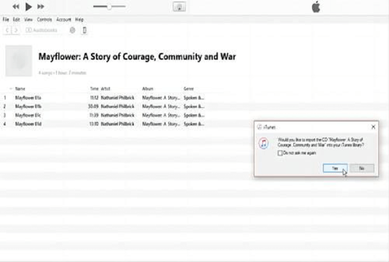 Allow Importing Audiobook CD iTunes