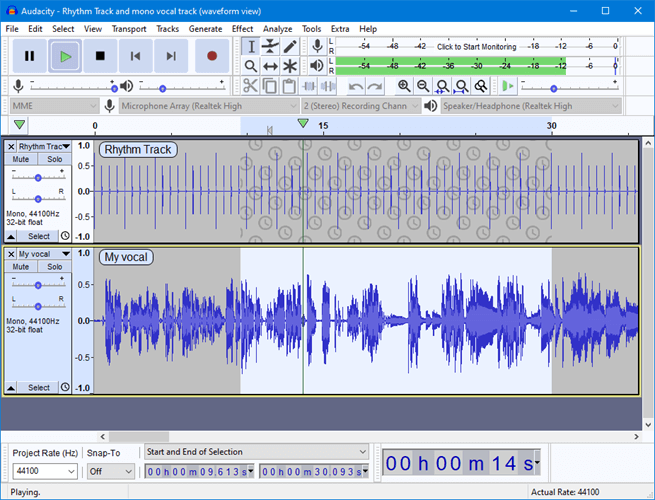 Grave músicas do Amazon Prime via Audacity