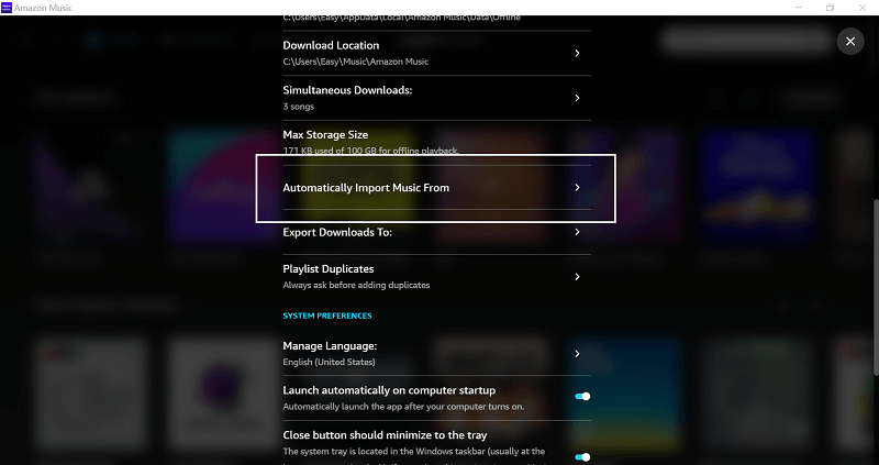 Amazon Music Automatically Import Music From