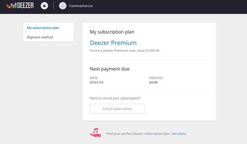 Cancel Deezer Subscription On Web