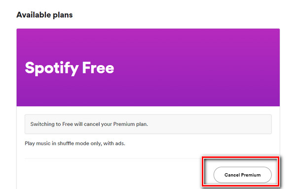 Cancel Spotify Premium Plan
