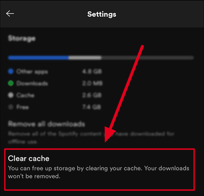 Clear Spotify Cache on Mobile Phones