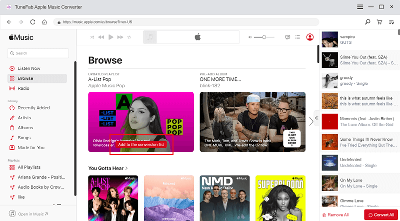 Add Apple Music Albums to Download