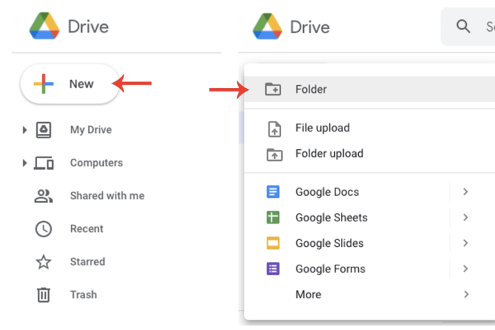 Create New Folder on Google Drive to Save Apple Music