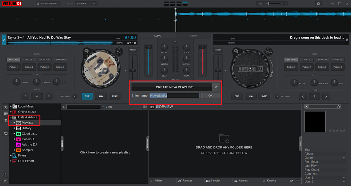 Create A Playlist in Virtual DJ