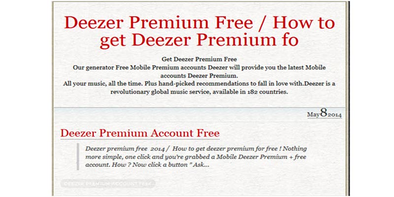 Get Deezer Premium Free from Tumblr