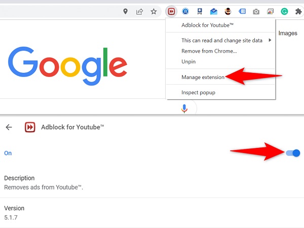 Disable Ad Blocker on Chrome