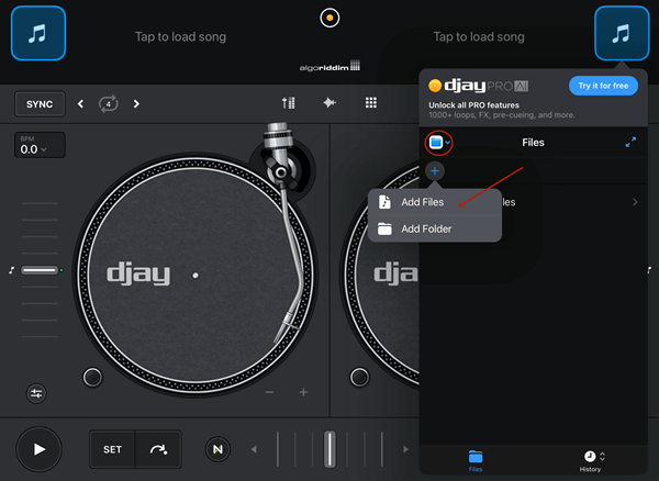 Add Spotify Music to djay Pro on iOS
