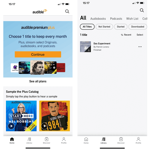Download Audible Books on iPhone