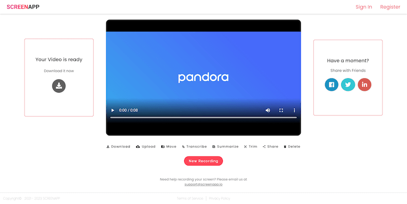 Download Well Recorded Pandora Music from Screenapp