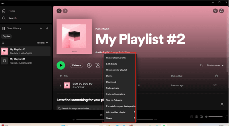 Edit Spotify Playlists on PC