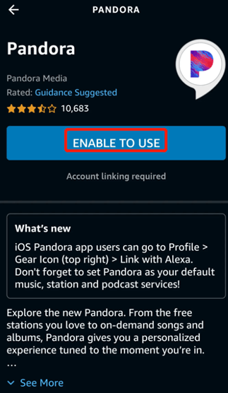 Play pandora hot sale through alexa