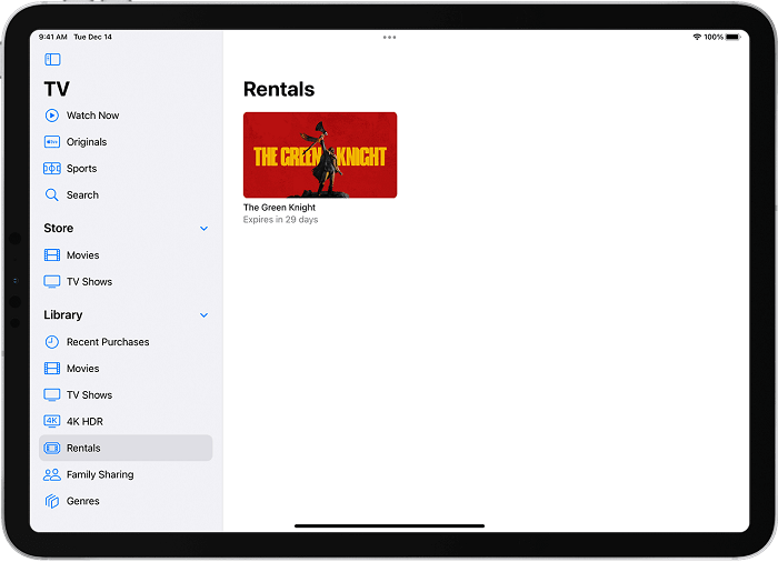 Apple deals tv rent