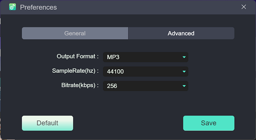 Select Sample Rate and Bitrate for Downloaded Songs