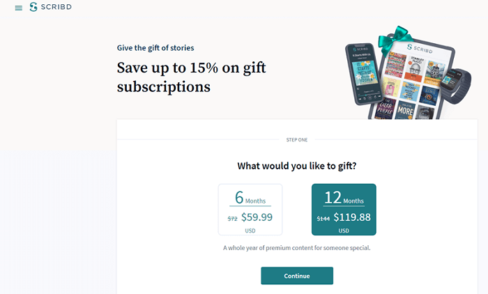 Gift Audiobook Membership Scribd