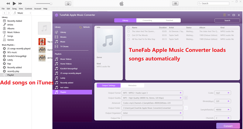 Load iTunes Songs to TuneFab