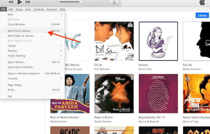 Main Window of iTunes