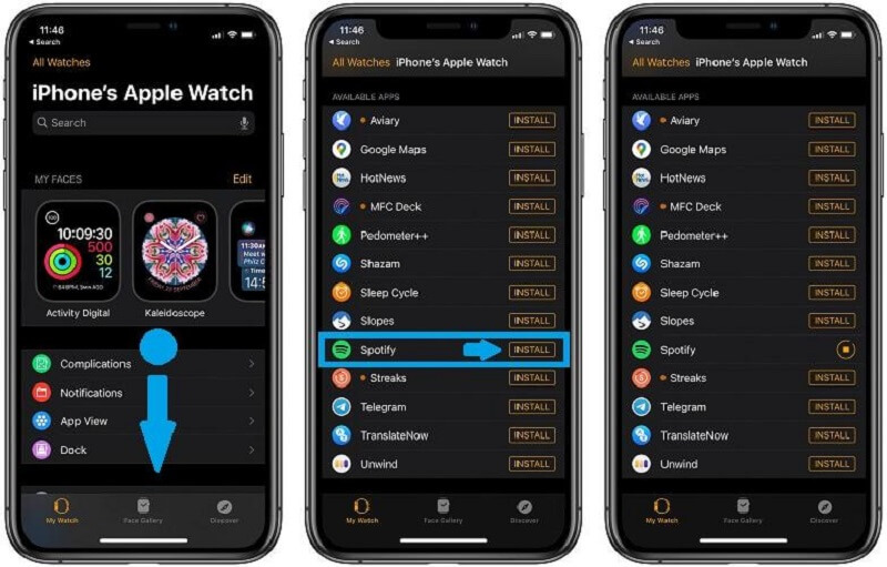 Install Spotify on Apple Watch