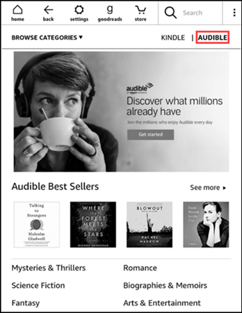 Download audiobooks on Kindle Paperwhite