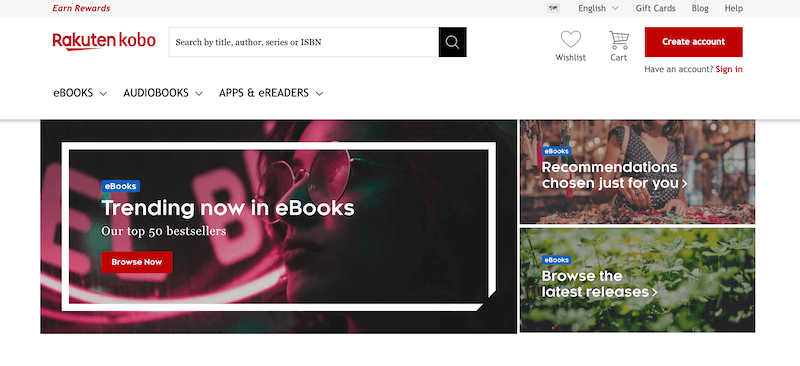 Kobo Books Homepage